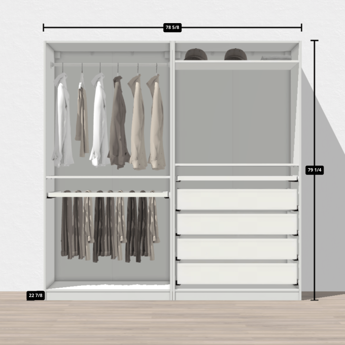 image of blueprint for ikea pax closet